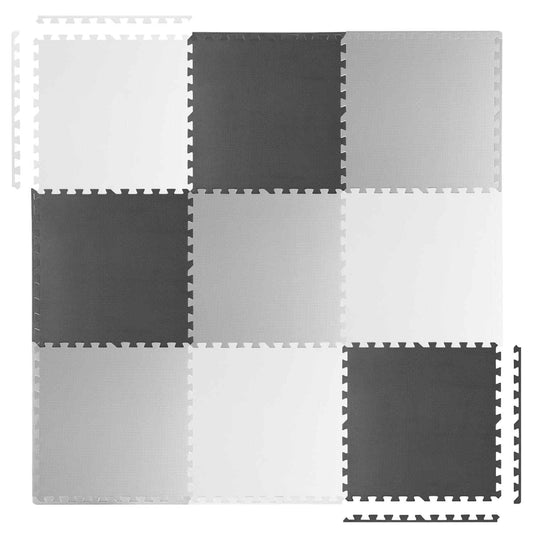 Didelis šachmatų lentos putplasčio žaidimų kilimėlis 180x180 cm vaikams dėlionė iš 9 dalių EVA putplastis lavinamasis kilimėlis vaikų kambariui