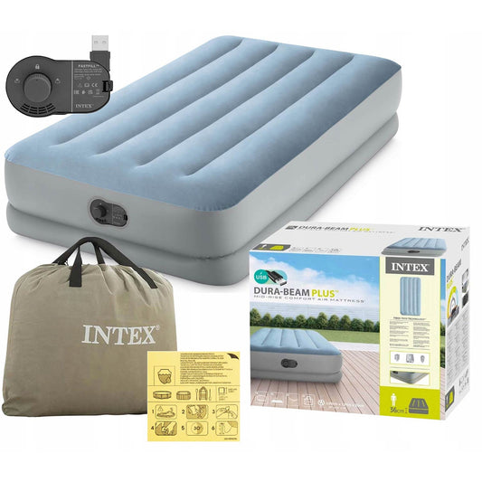 Pripučiamas čiužinys su USB pompa Intex, 191 × 99 × 36 cm