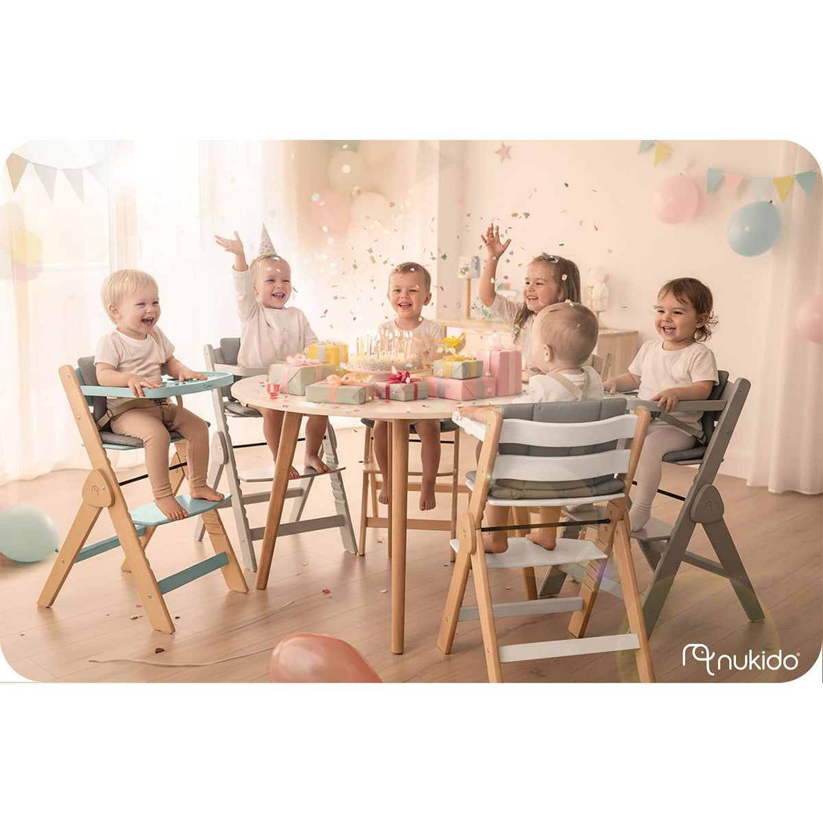 Medinė auganti maitinimo kėdutė Nukido Timo