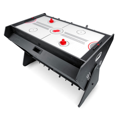 Besisukantis 3-in-1 žaidimų stalas Neo-Sport su oro rituliu biliardu ir stalo futbolu namams