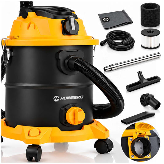 Pramoninis dulkių siurblys Humberg, 20 l, 1600 W, su 2000 W įrankio lizdu