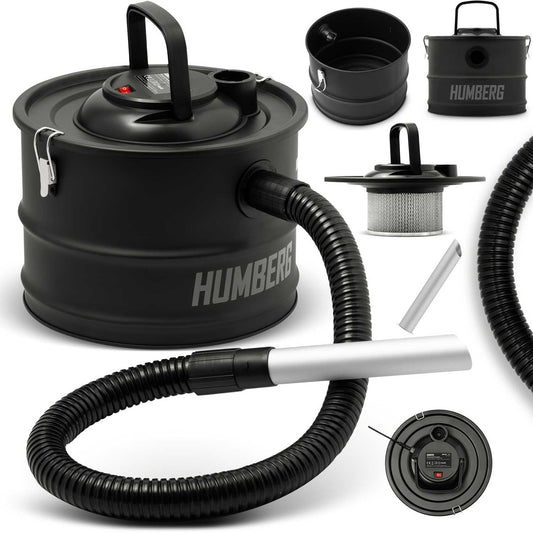 Kaminų pelenų siurblys 15L 1200W su HEPA filtru židiniui griliui ir dirbtuvėms