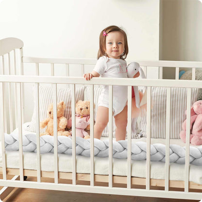 Pilkas Ricokids lovytės buferis kūdikiams 3 m ilgio apsauga nuo sutrenkimų ir skersvėjo
