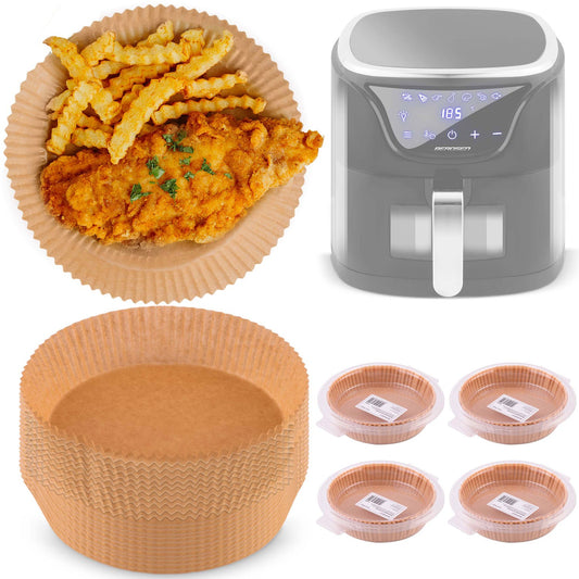 Kepimo popieriaus įdėklai Airfryer 20 cm Berdsen 80 vienetų gruzdintuvei