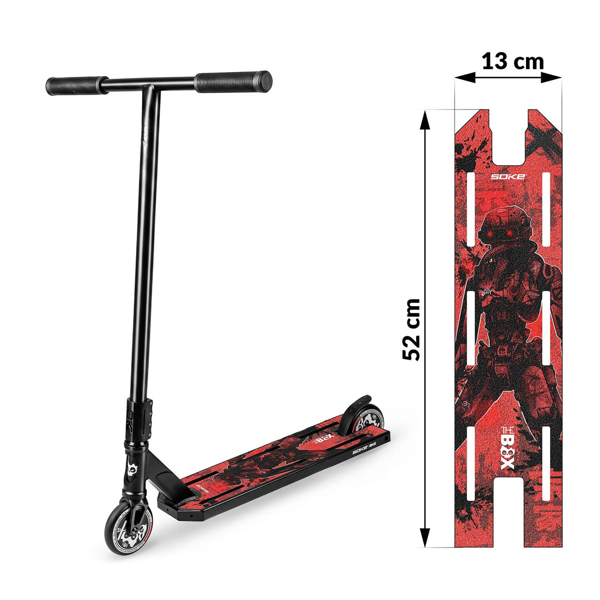 Paspirtuko neslystanti danga Soke Red Cyber, 52 × 13 cm