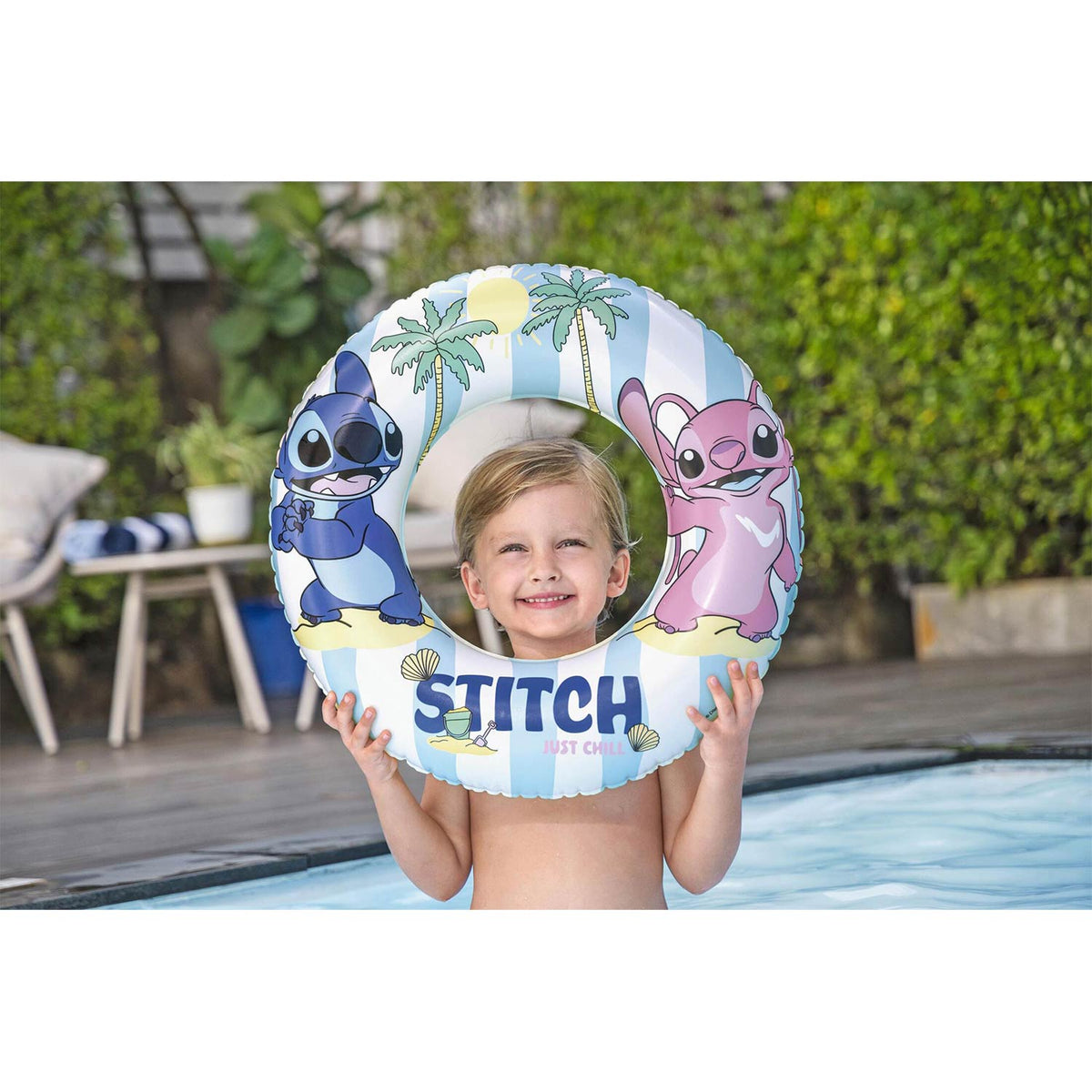 Plaukimo žiedas Bestway Lilo & Stitch 9104U, 56 cm