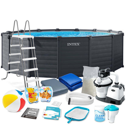 Plieninių sienelių baseinas Intex, 478 × 124 cm, 18 dalių komplektas