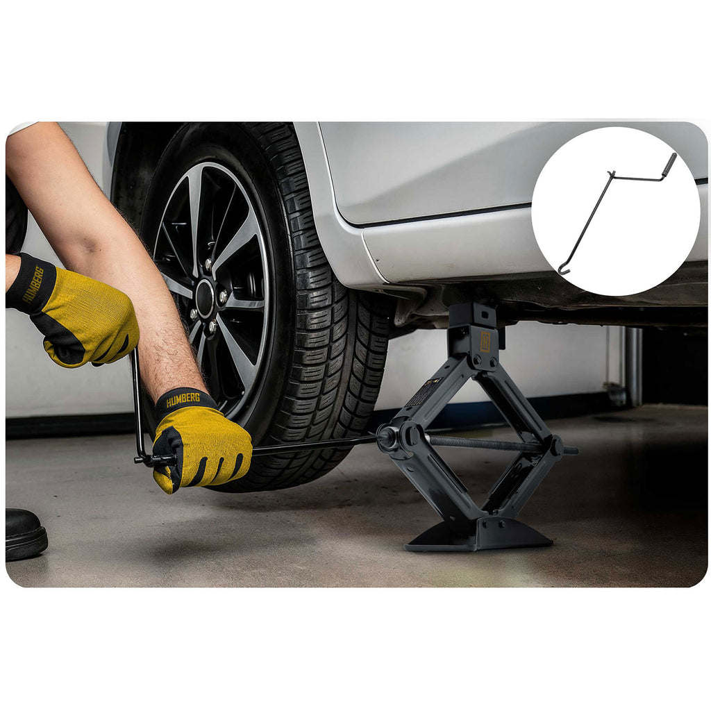 Trapecijos formos automobilio domkratas 2t Humberg padangų keitimui ir autoservisui