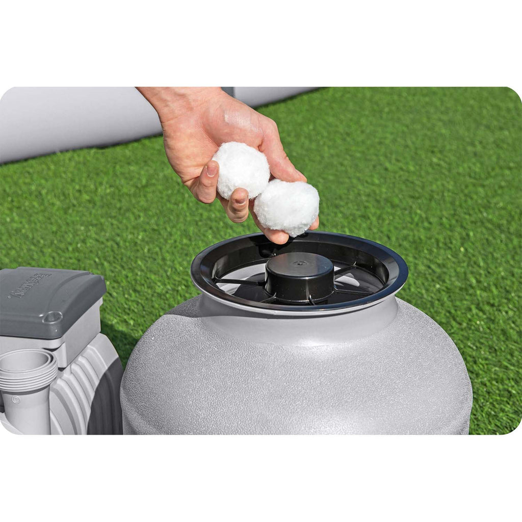 Smėlio siurblys baseinui Bestway 58499 8327 l/h su 25 kg kvarcinio smėlio baseino vandens filtravimui