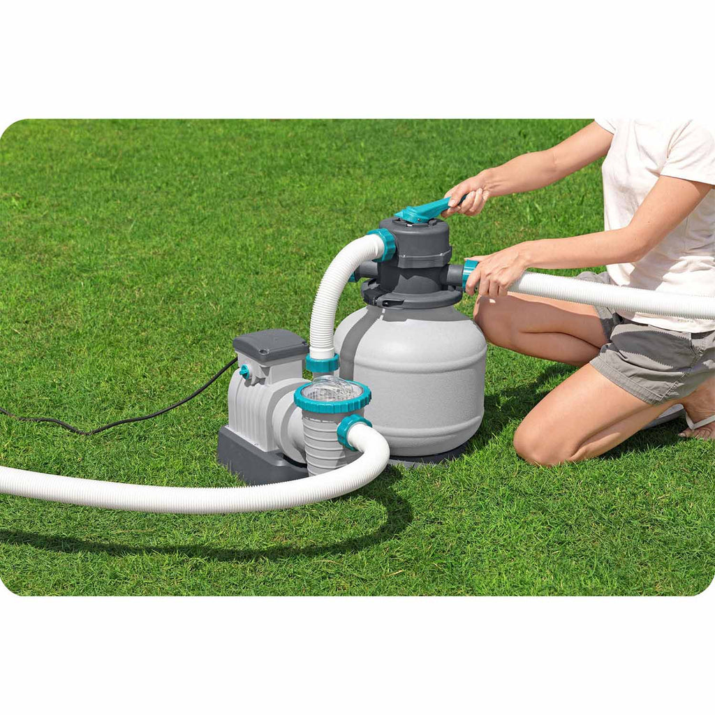 Smėlio siurblys baseinui Bestway 58499 8327 l/h su 25 kg kvarcinio smėlio vandens filtravimui