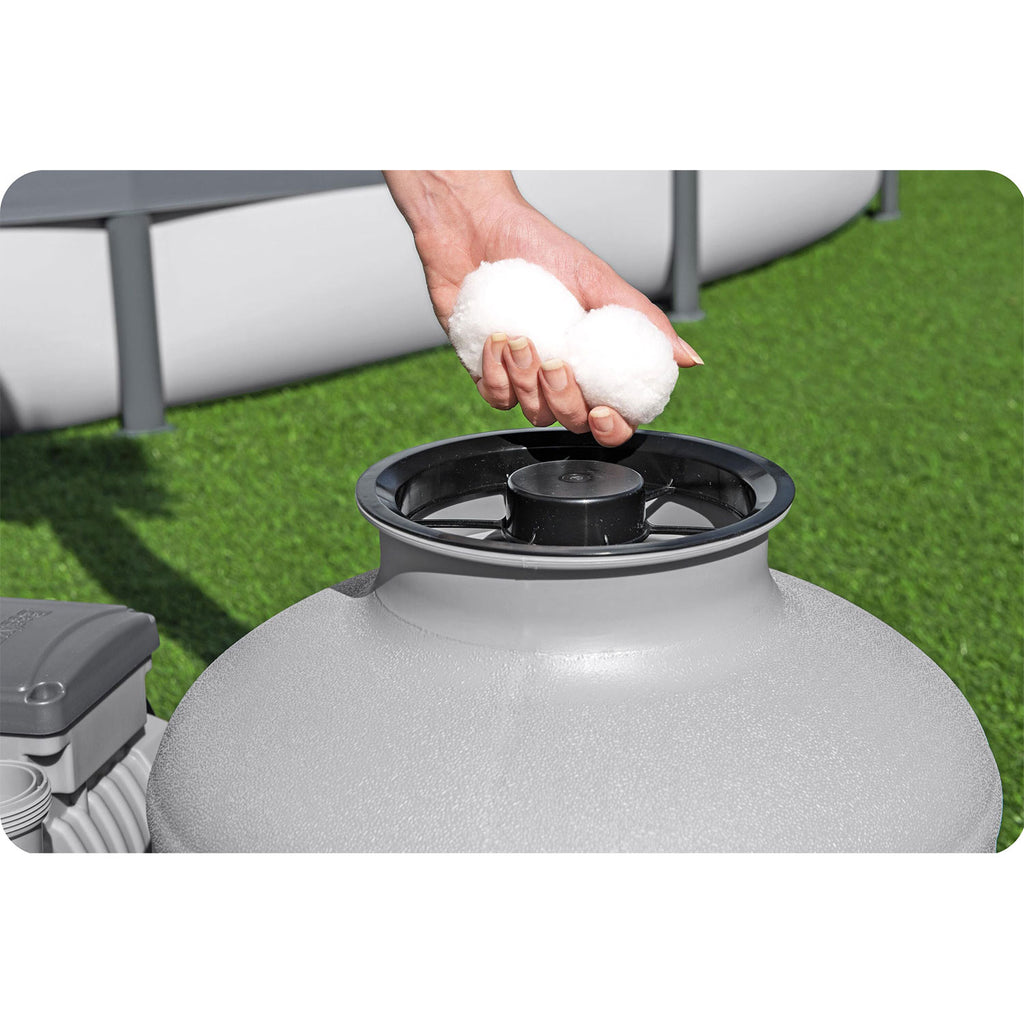 Bestway 11355 L/h baseino smėlio siurblys su filtravimo rutuliukais vandens filtravimui
