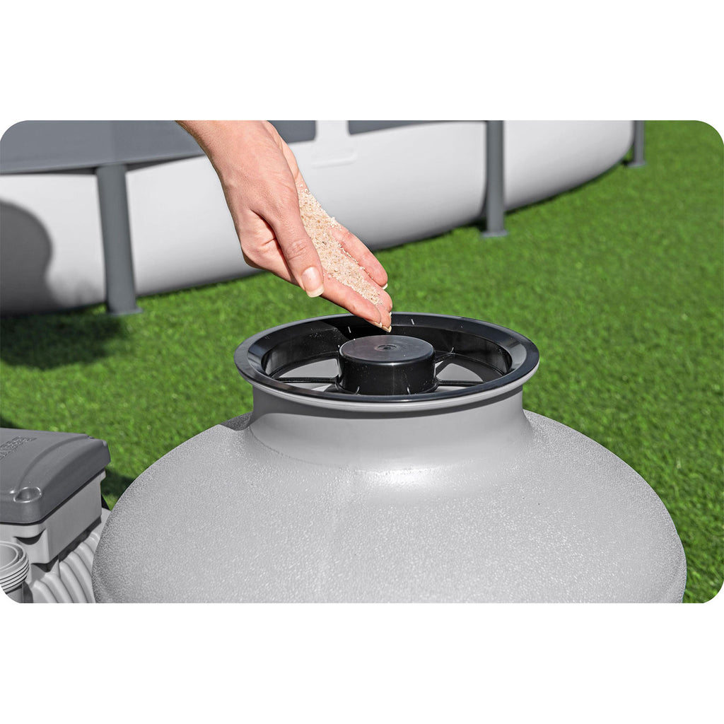 Bestway 11355 L/h baseino smėlio siurblys su filtravimo rutuliukais vandens filtravimui