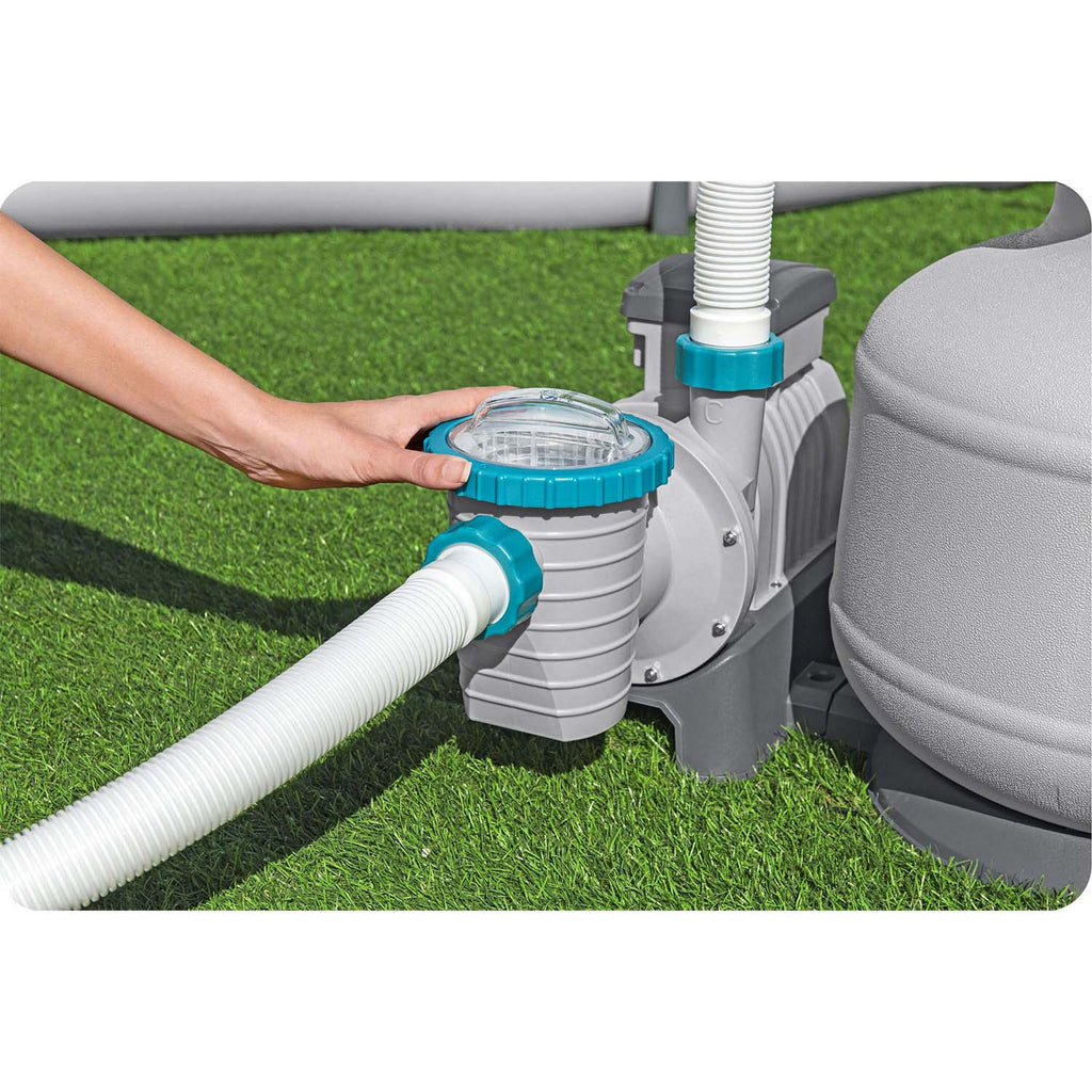 Bestway 11355 l/h baseino smėlio siurblys su filtravimo rutuliukais vandens filtravimui