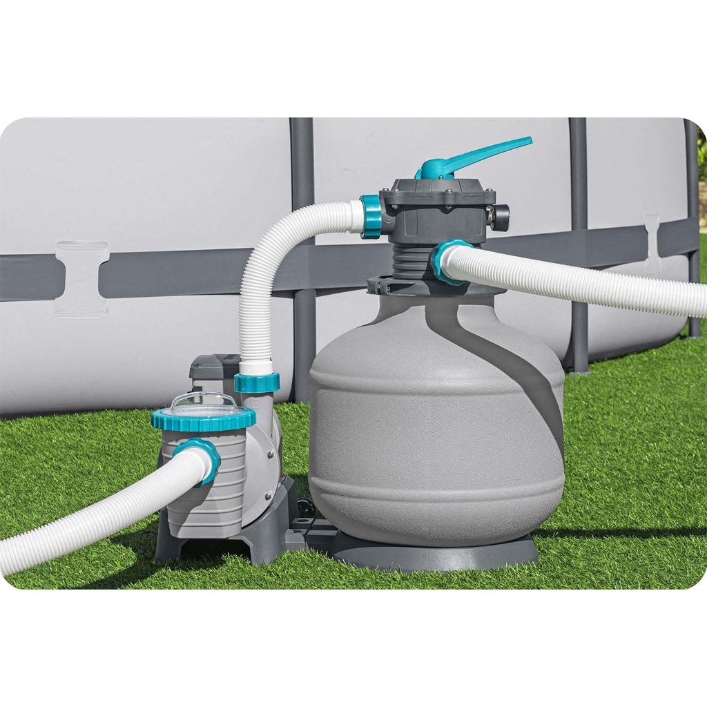 Bestway baseino smėlio siurblys 11355 l/h su filtravimo rutuliukais filtravimo sistemai
