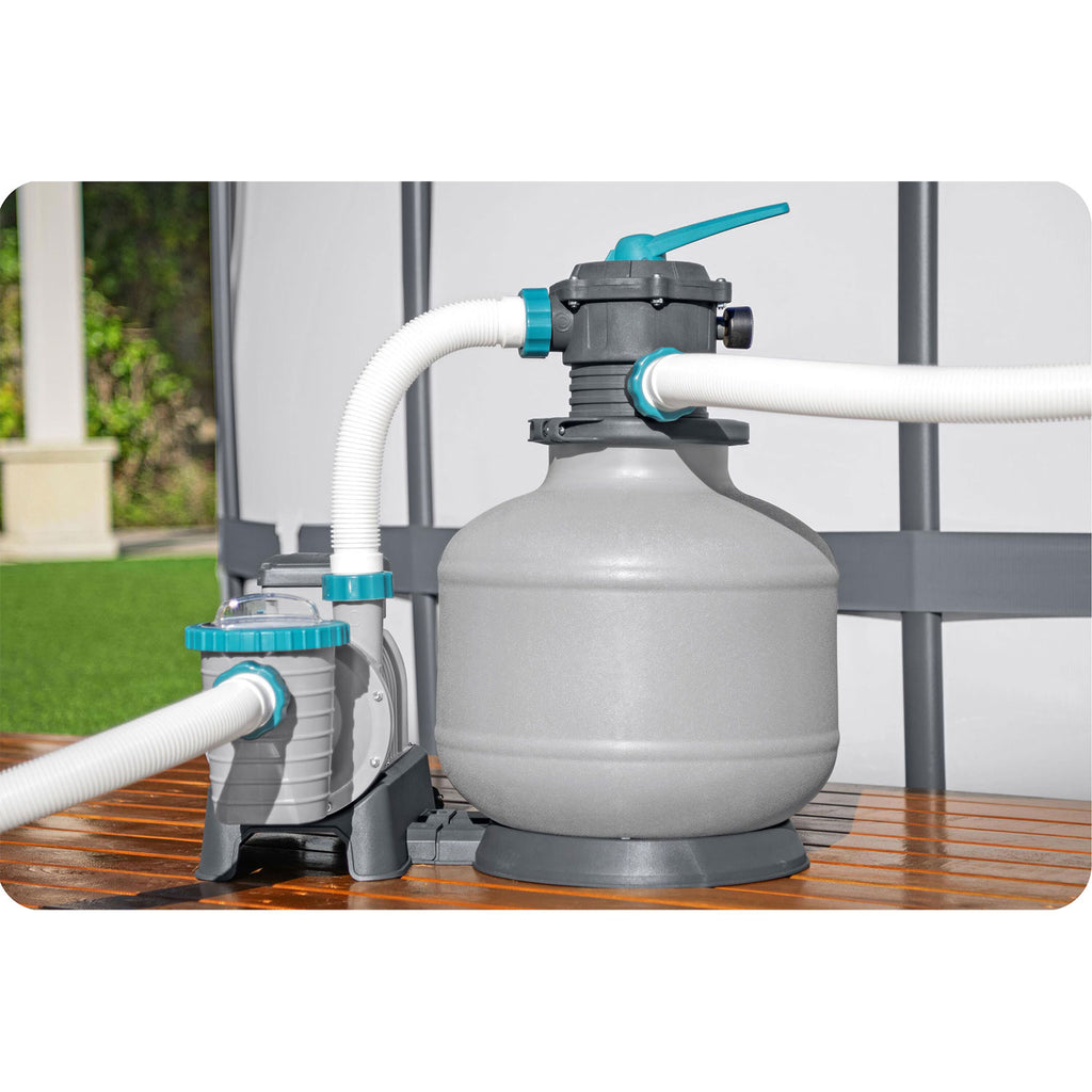 Bestway 11355 L/h baseino smėlio siurblys su filtravimo rutuliukais dideliems baseinams