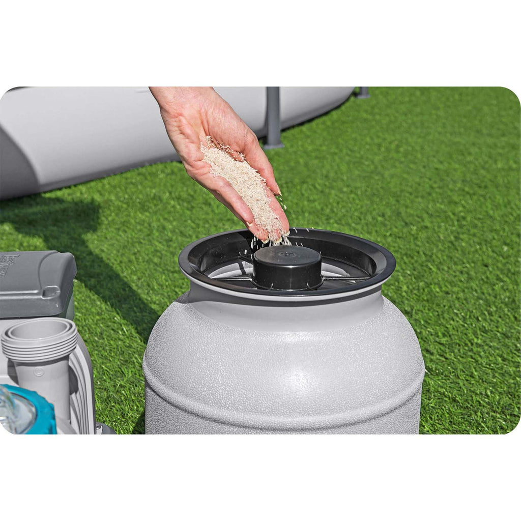 Baseino smėlio filtravimo siurblys Bestway 6056 l/h su rutulinių filtrų sistema vidutinio ir didelio dydžio baseinams