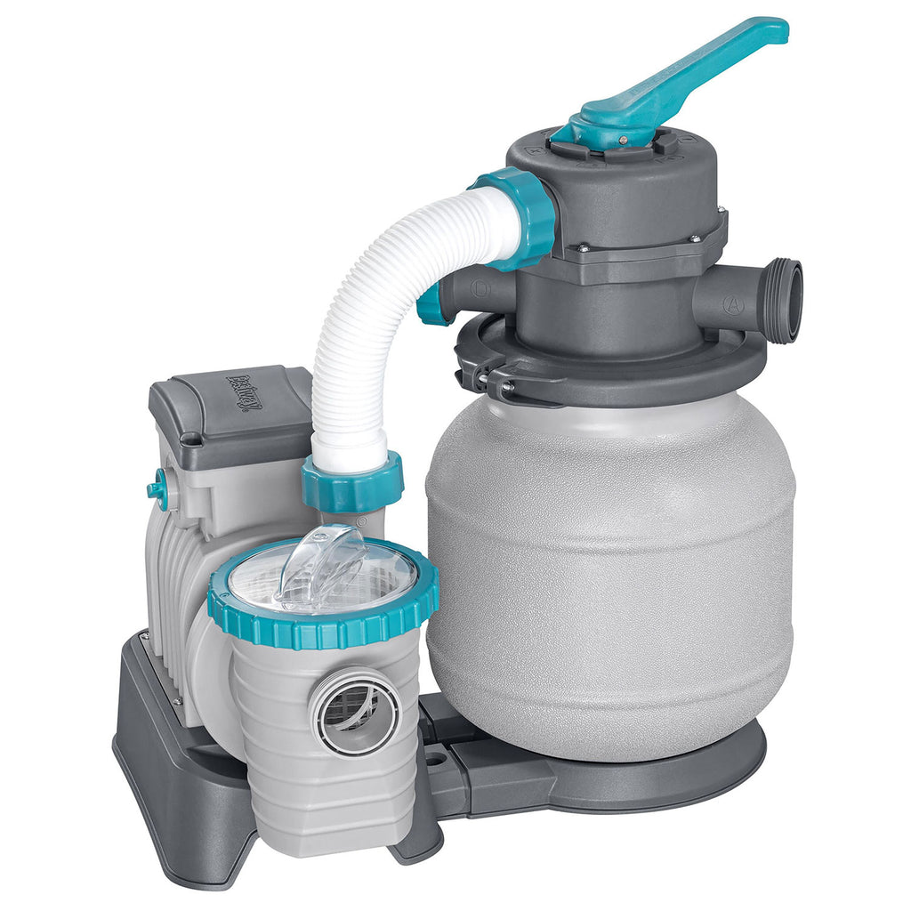 Baseino smėlio filtravimo siurblys Bestway 6056 l/h su filtravimo rutuliais vidutinio ir didelio dydžio baseinams