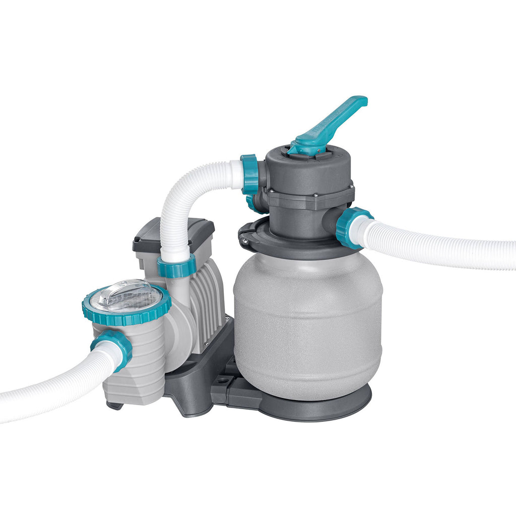 Baseino smėlio filtravimo siurblys Bestway 6056 l/h su filtravimo rutuliais vidutiniams ir dideliems baseinams