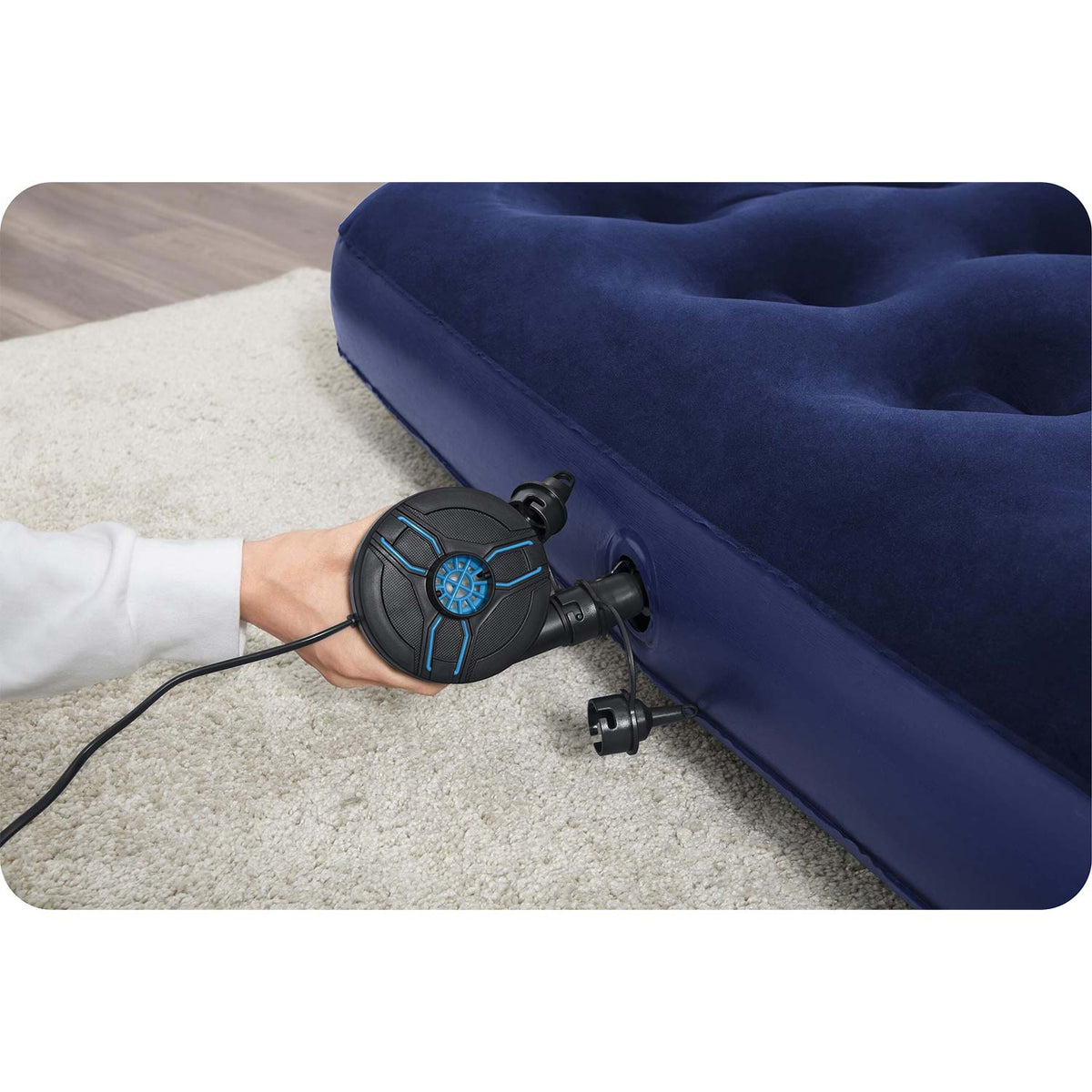 Pripučiamas čiužinys su elektrine pompa Bestway, 191 × 137 × 22 cm
