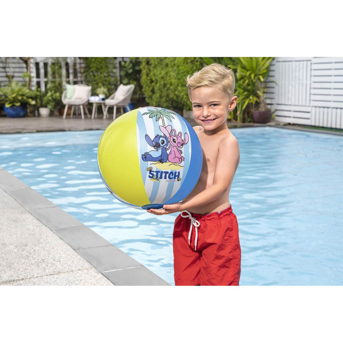 Pripučiamas paplūdimio kamuolys Bestway Lilo & Stitch 9104T, 51 cm