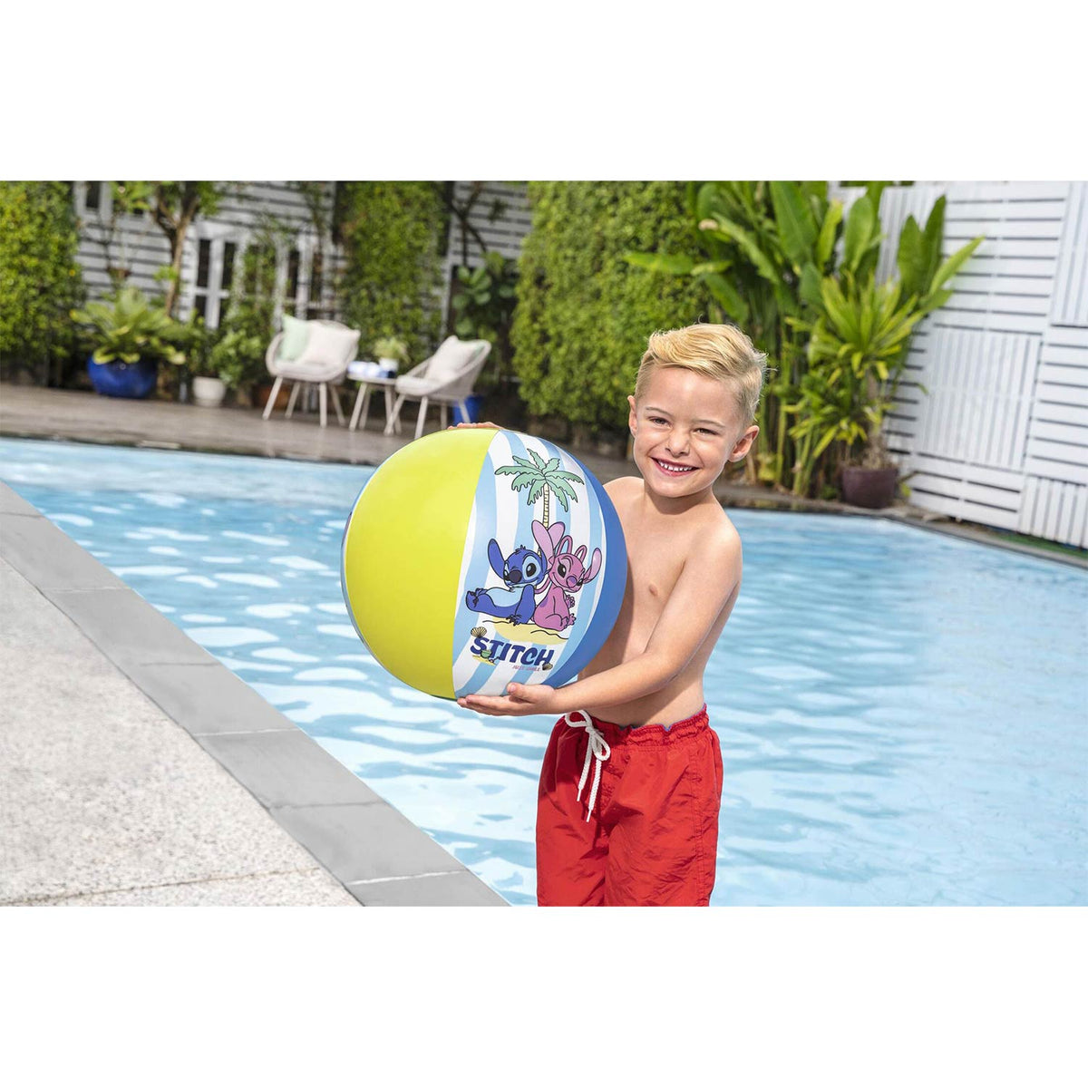Pripučiamas paplūdimio kamuolys Bestway Lilo & Stitch 9104T, 51 cm