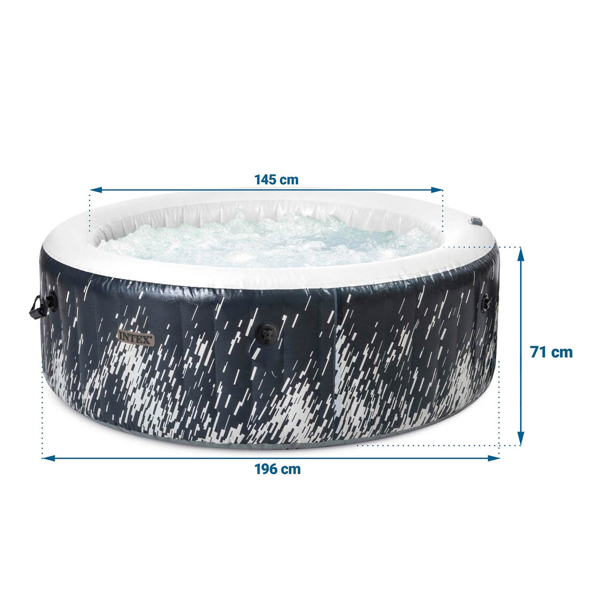 Pripučiamas SPA Intex Glow Deluxe, 4 asmenims, su LED