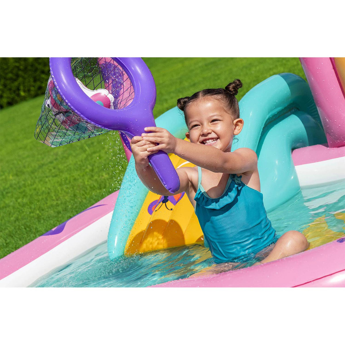 Pripučiamas žaidimų centras su čiuožykla Bestway, 180 × 180 × 117 cm