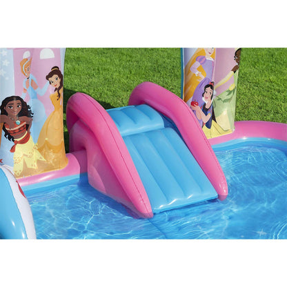 Pripučiamas žaidimų centras su čiuožykla Bestway Disney Princess, 221 × 193 × 140 cm