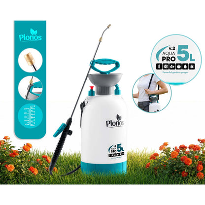 Rankinis slėginis purkštuvas Plonos Aqua Pro, 5 l