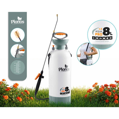 Rankinis slėginis purkštuvas Plonos Aqua Pro, 8 l