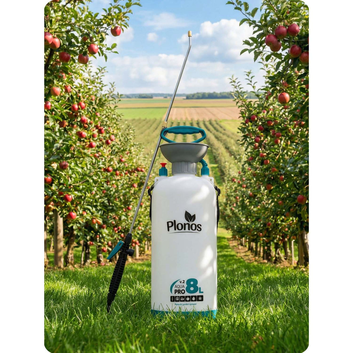 Rankinis slėginis purkštuvas Plonos Aqua Pro, 8 l