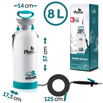 Rankinis slėginis purkštuvas Plonos Aqua Pro, 8 l