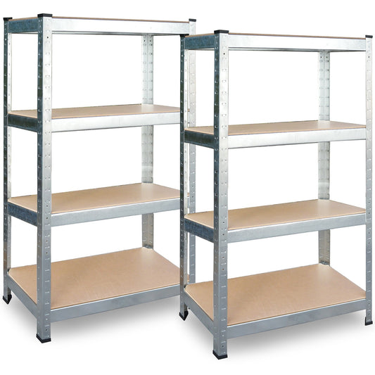 Metalinis stelažas 2 dalių rinkinys 174x80x40 cm sandėliavimo lentynos garažui rūsiui ar dirbtuvėms