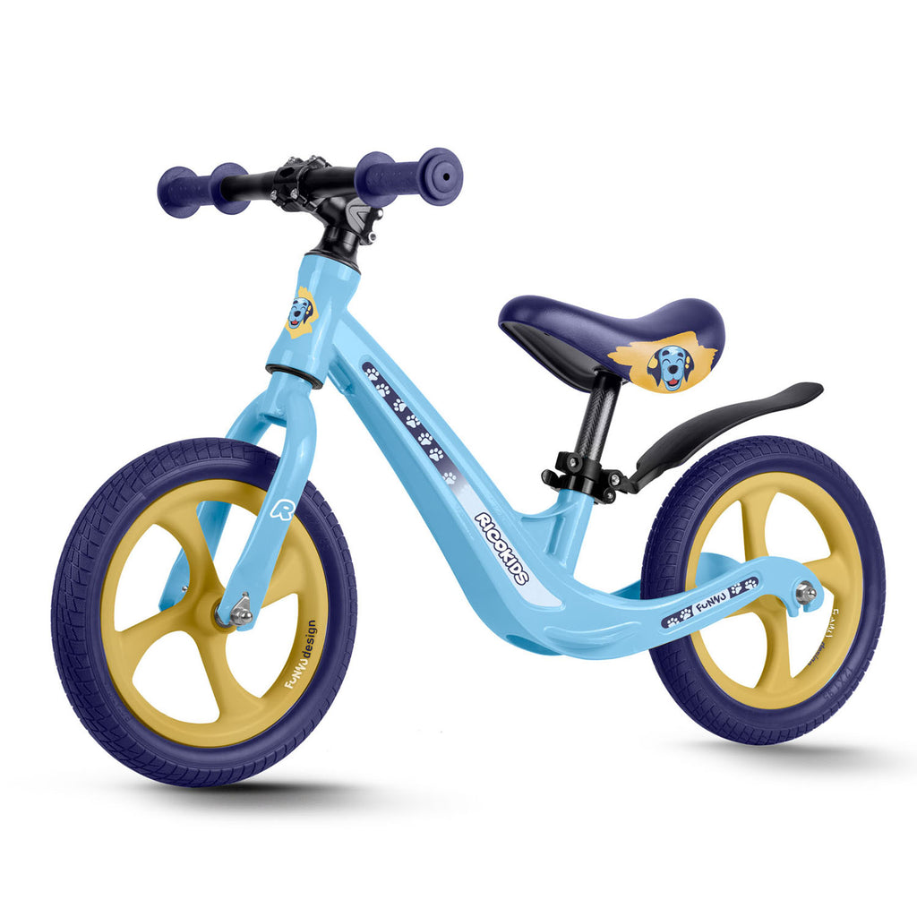 Ricokids FUNNU balansinis dviratukas vaikams nuo 2 metų su reguliuojamu vairu ir sėdyne