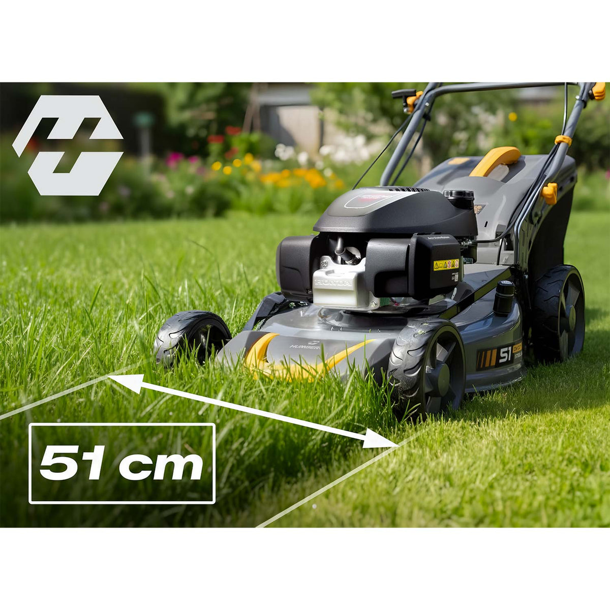 Savaeigė benzininė vejapjovė Humberg, 51 cm, Honda 202 cm³