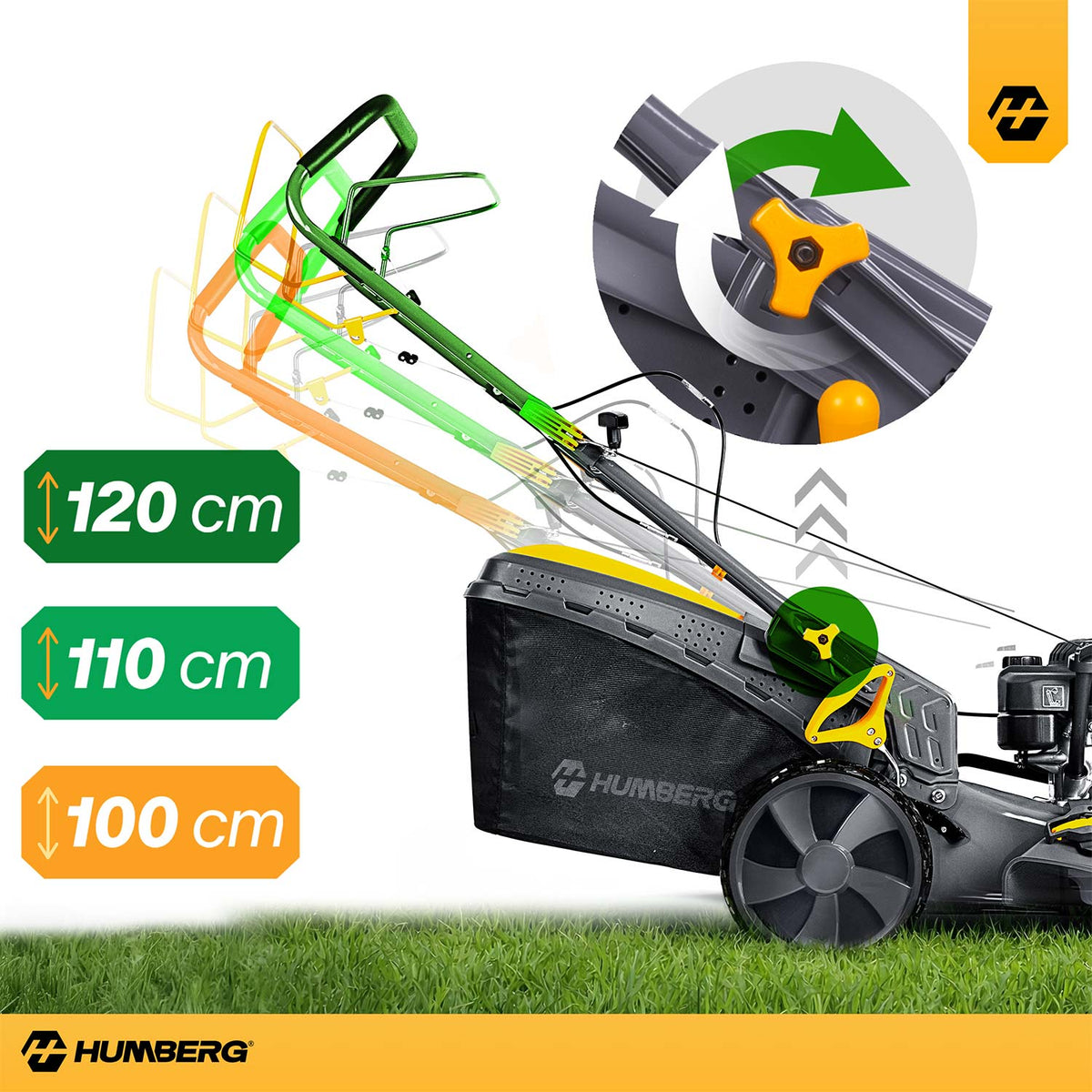 Savaeigė benzininė vejapjovė Humberg, 51 cm, Honda 202 cm³