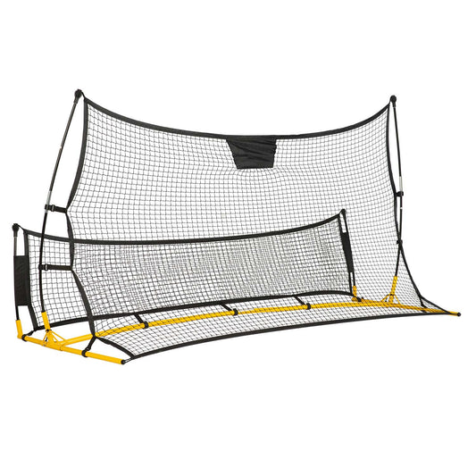 Dvipusis Neo-Sport futbolo treniruočių tinklas vaikams ir suaugusiems 210x120 cm treniruoklis lauko pratimams ir technikos lavinimui