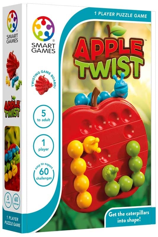 Obuolio formos lavinamasis galvosūkis vaikams su lankstomais spalvingais vikšreliais nuo 5 metų SMART GAMES Apple Twist