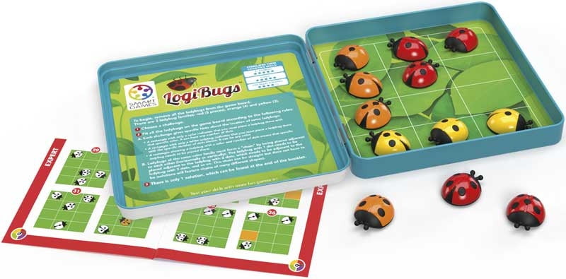 LogiBugs magnetinis loginis žaidimas vaikams nuo 6 metų kelionėms edukacinis žaidimas su boružėlėmis SMART GAMES