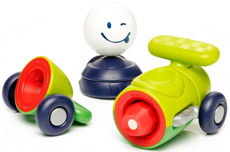 SMARTMAX magnetinis konstruktorius vaikams Mano Pirmoji Mašina lavinamasis žaislas nuo 1 metų spalvingas automobilis