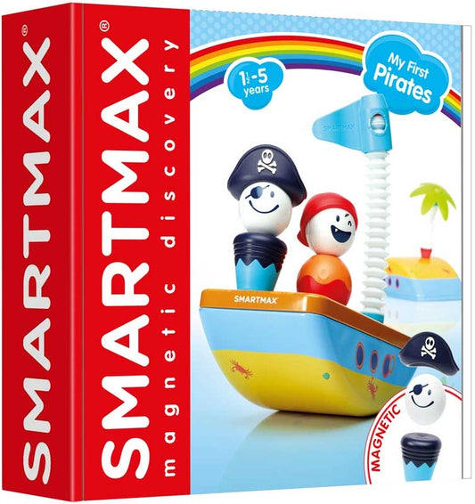 Magnetinis piratų konstruktorius vaikams SMARTMAX Mano Pirmieji Piratai nuo 1 metų lavina motoriką ir kūrybiškumą