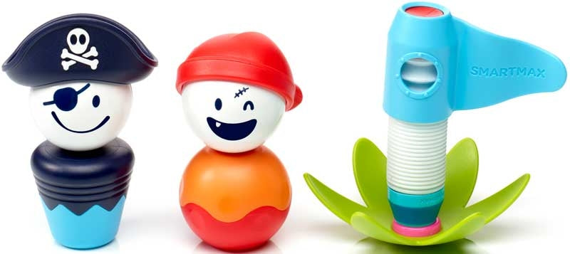 Magnetinis konstruktorius vaikams SMARTMAX Mano Pirmieji Piratai su piratų figūromis ir laivais nuo 1 metų