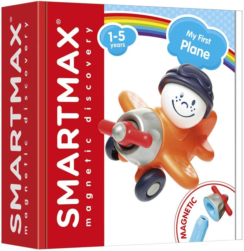 SMARTMAX magnetinis žaislas vaikams lėktuvas nuo 1 metų konstravimo rinkinys mažiems vaikams
