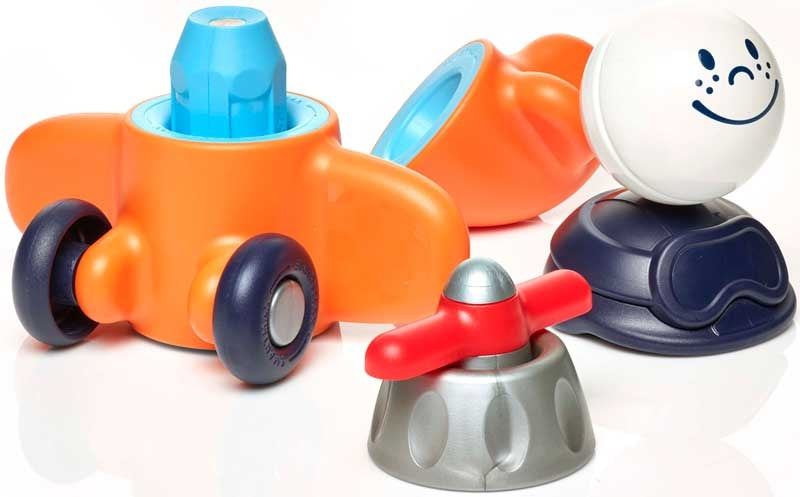 SMARTMAX magnetinis lėktuvas vaikams nuo 1 metų lavinamasis konstruktorius vaikams spalvotas žaislas mažyliams