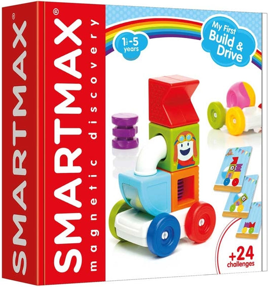 SMARTMAX Mano Pirmasis Statyk ir Važiuok magnetinis konstruktorius vaikams nuo 1,5 metų lavinamasis žaislas transporto priemonių kūrimui