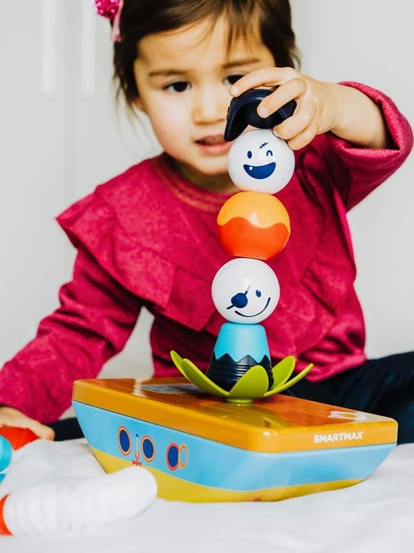 Magnetinis konstruktorius vaikams SMARTMAX Mano Pirmieji Piratai su piratų figūromis ir laivu nuo 1 metų