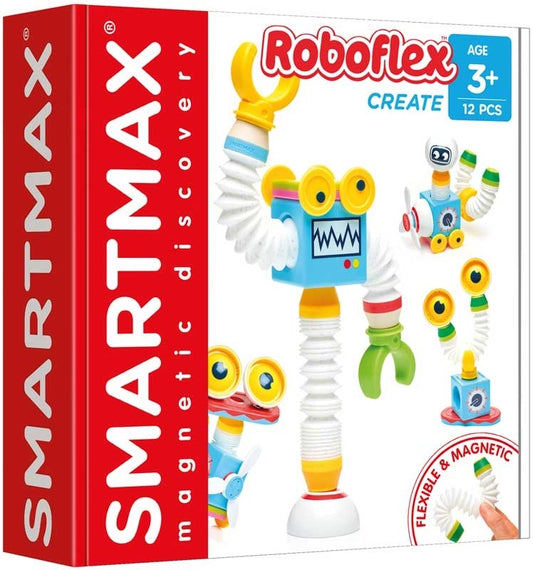 SMARTMAX Roboflex magnetinis robotų konstruktorius vaikams nuo 3 metų kūrybiškumui ir logikai lavinti