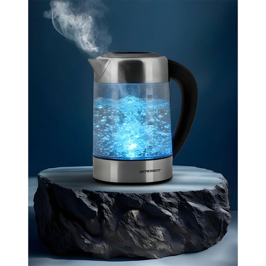 Stiklinis elektrinis virdulys Berdsen, 1,7 l, 2200 W