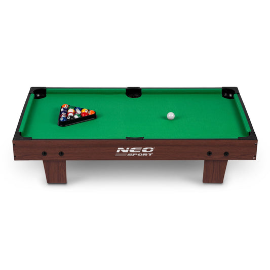 Kompaktiškas biliardo stalas Neosport 92x52 cm su priedais vaikams ir suaugusiems namams