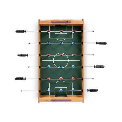 Medinis Neosport futbolo stalas vaikams ir suaugusiems 70x37x62 cm kompaktiškas stalo futbolo žaidimas namams ir biurui